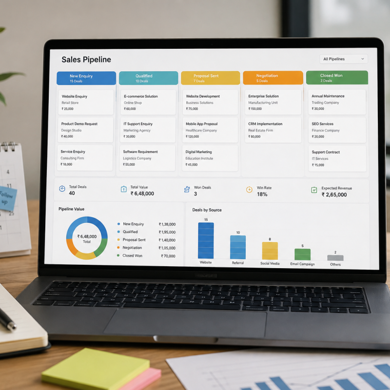How a Sales Pipeline Helps Small Businesses Close More Deals 5 human handover in AI chatbot Sales Pipeline Management dashboard
